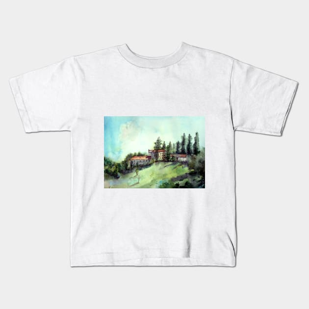 green village Kids T-Shirt by ArtKsenia